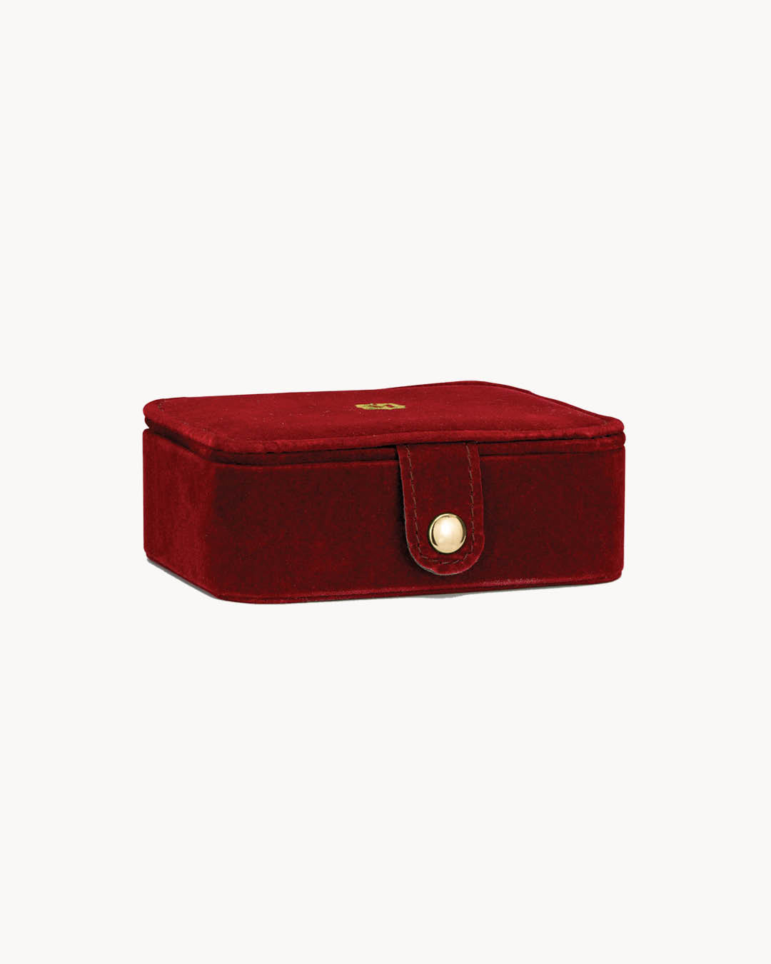 December Cupid Birthstone Bangle Set, Gold with Red Jewel Box