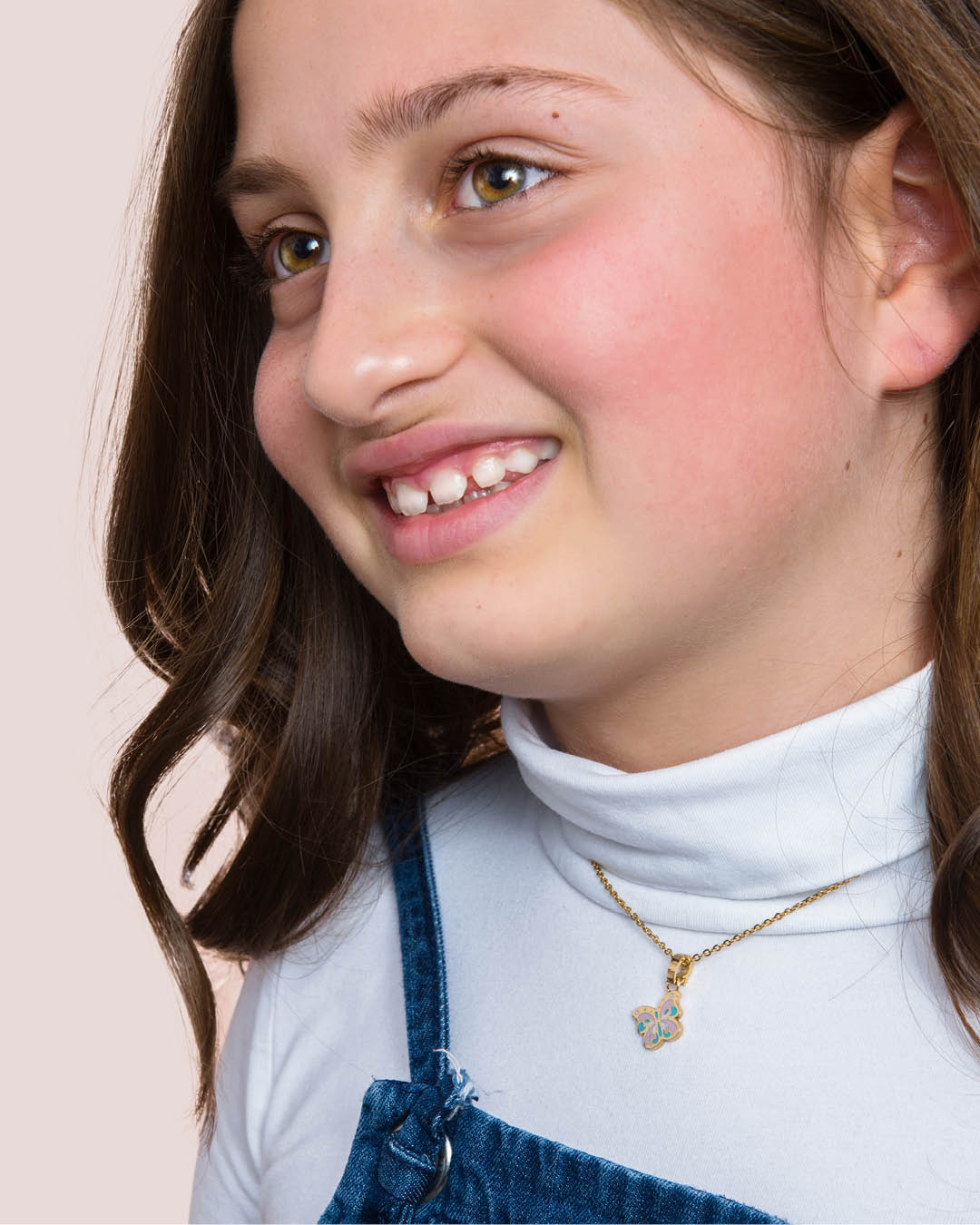Joy Colourful Butterfly Birthday Necklace Set, Gold