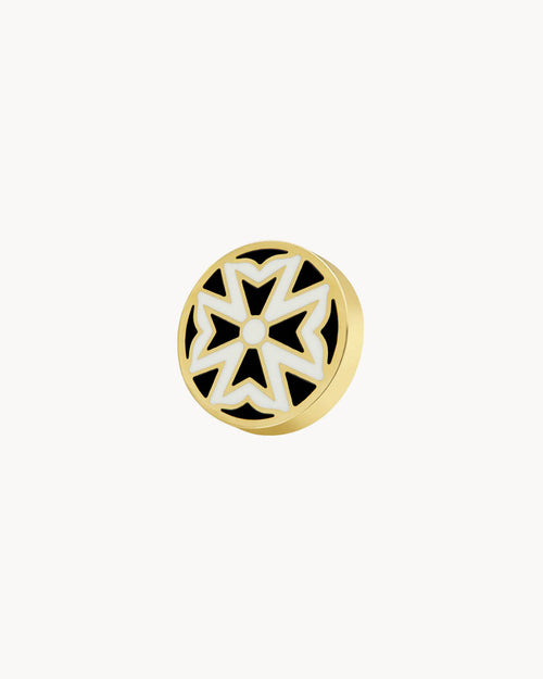Kavallieri Bravery Black Maltese Cross Maduma Mini Twist, Gold