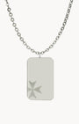 Il-Kavallier Maltese Cross Engravable Dog Tag Necklace, Silver