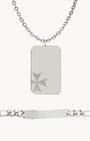 Il-Kavallier Dog Tag Necklace and Bracelet Set, Silver