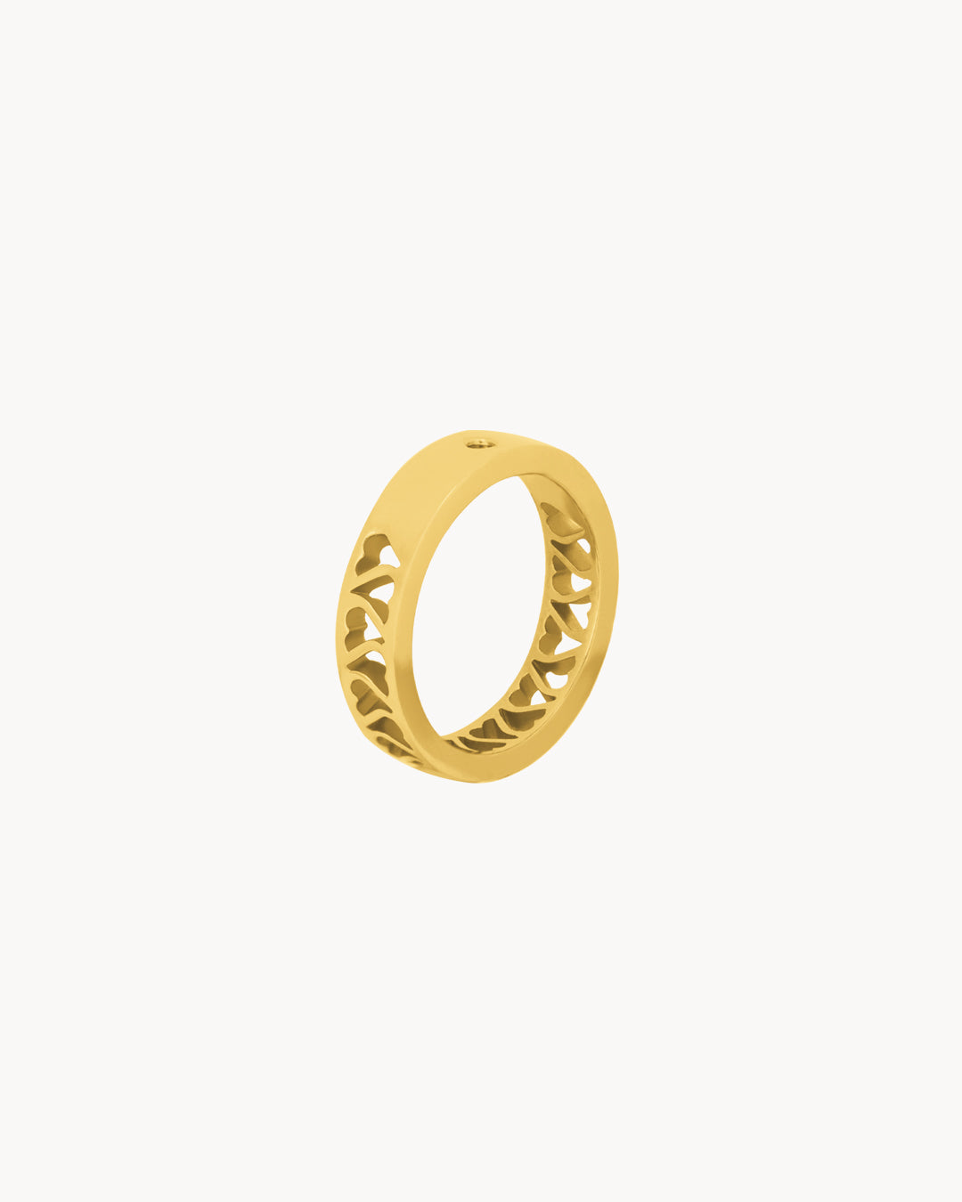 Lucky Love hohler einzelner Mini-Twist-Ring, Gold