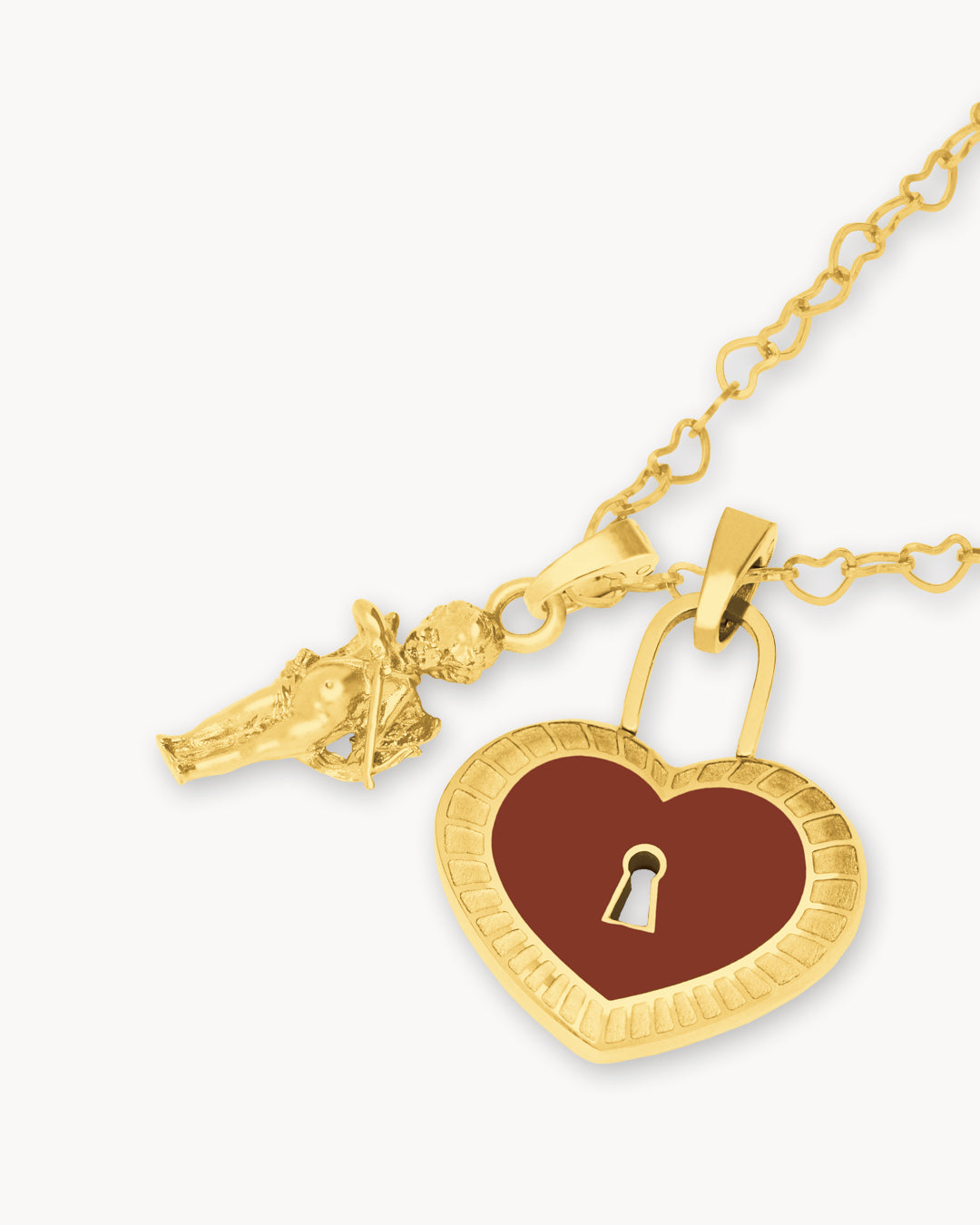 Conjunto de collar de corazón Cupid Love Katnazz, dorado