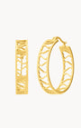 Lucky Love Hollow Statement Hoop Earrings, Gold