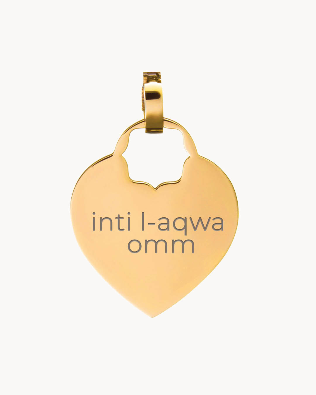 Mum Heart Engraved Pendant, Gold