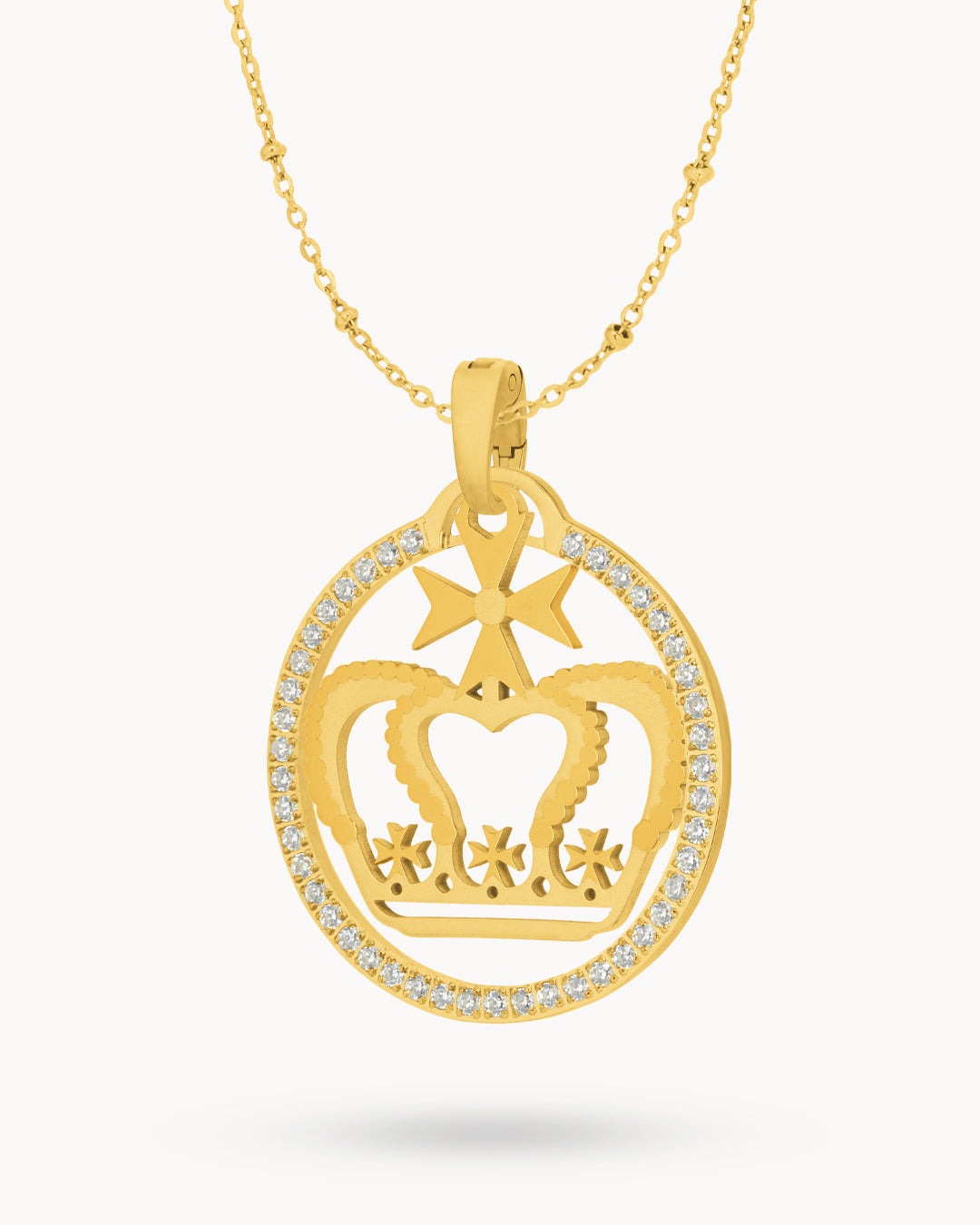 The Crown Halo Necklace Set, Gold