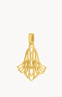 Hollow Carnation Pendant, Gold