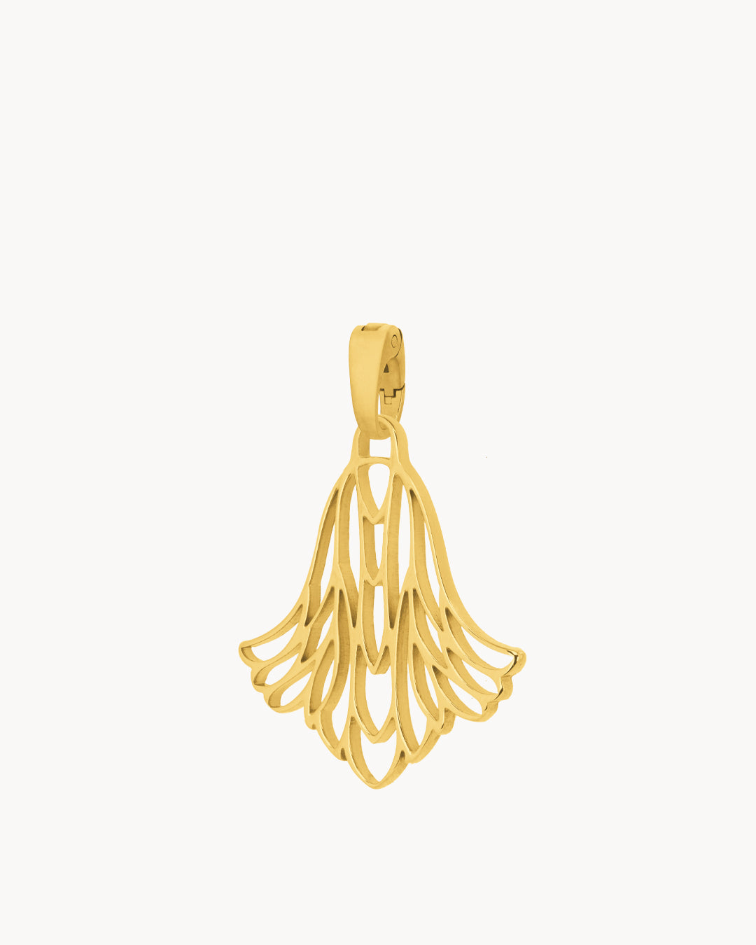 Hollow Carnation Pendant, Gold