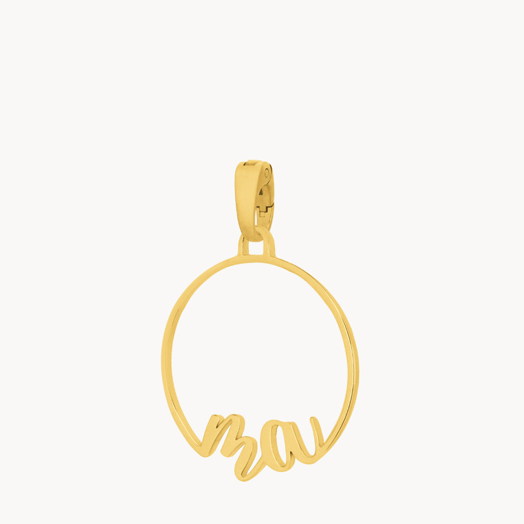 Ma Ribbon Pendant, Gold