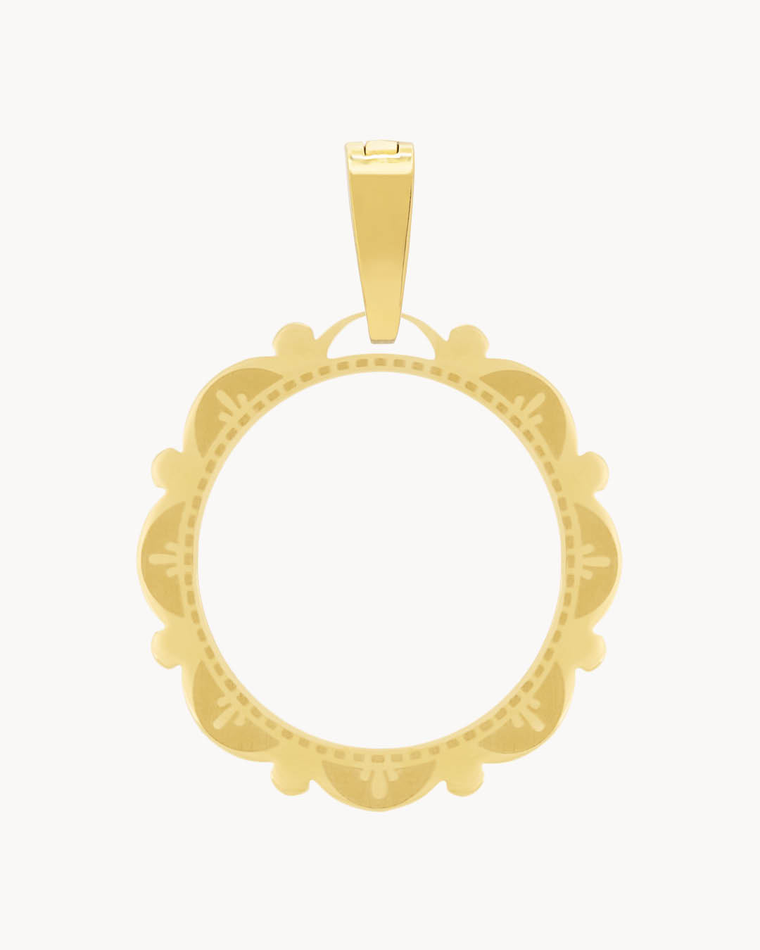 Flower Halo Pendant, Gold