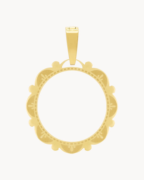 Flower Halo Pendant, Gold