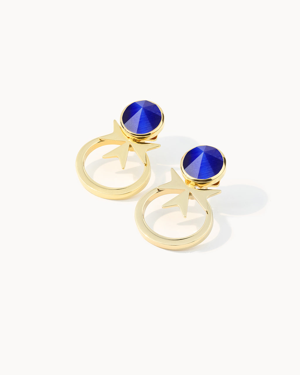 Perseverance Maltese Cross Ħabbata Earring Set, Gold