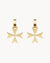Maltese Cross Earring Pendants, Gold