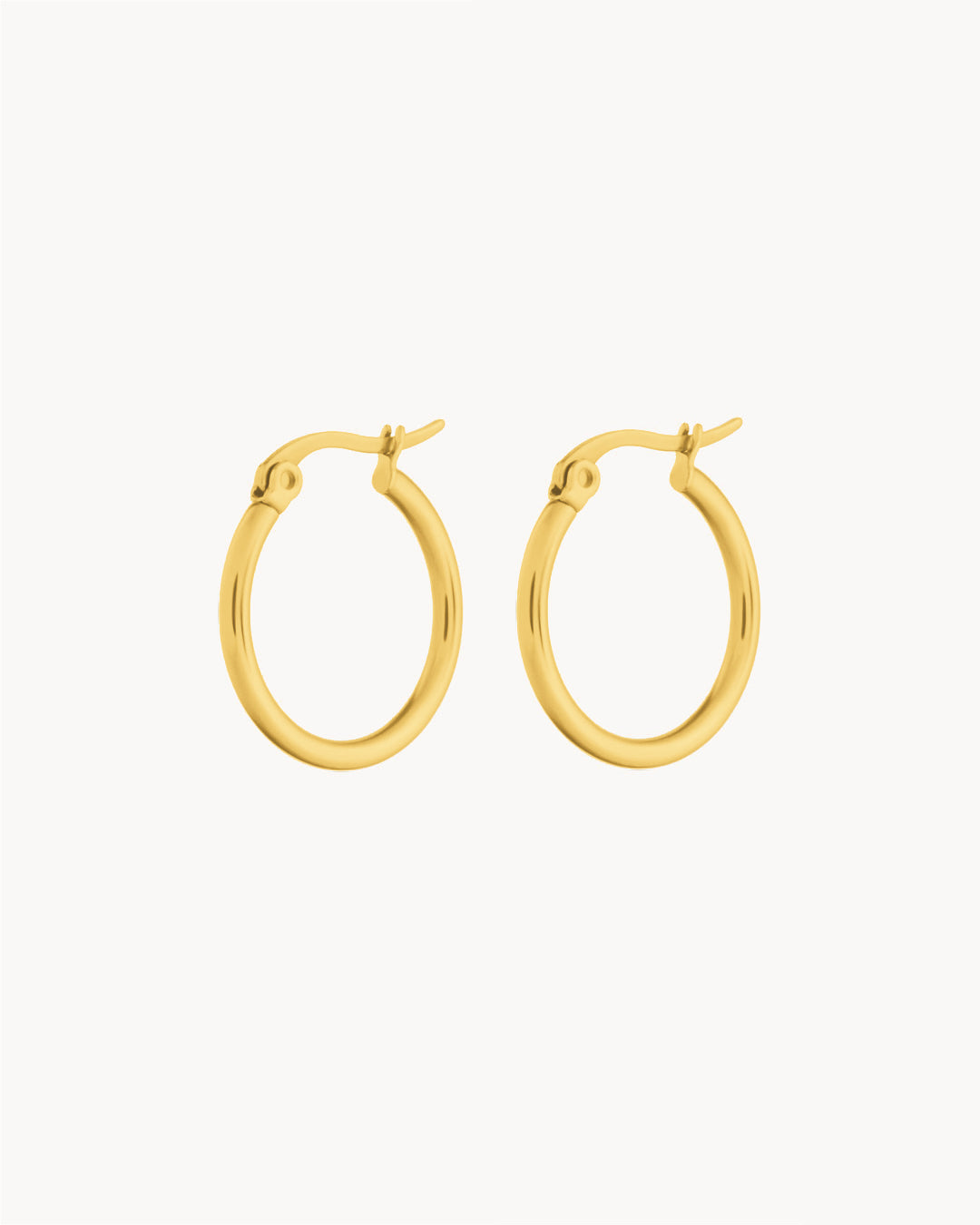 Medium Signature Hoops, Gold