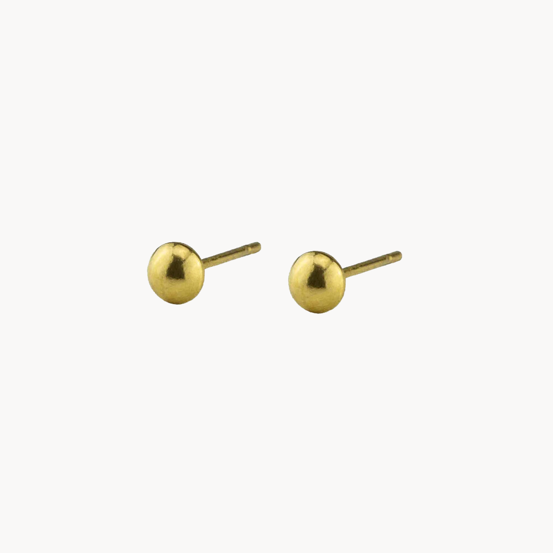 Pin Earrings, Gold