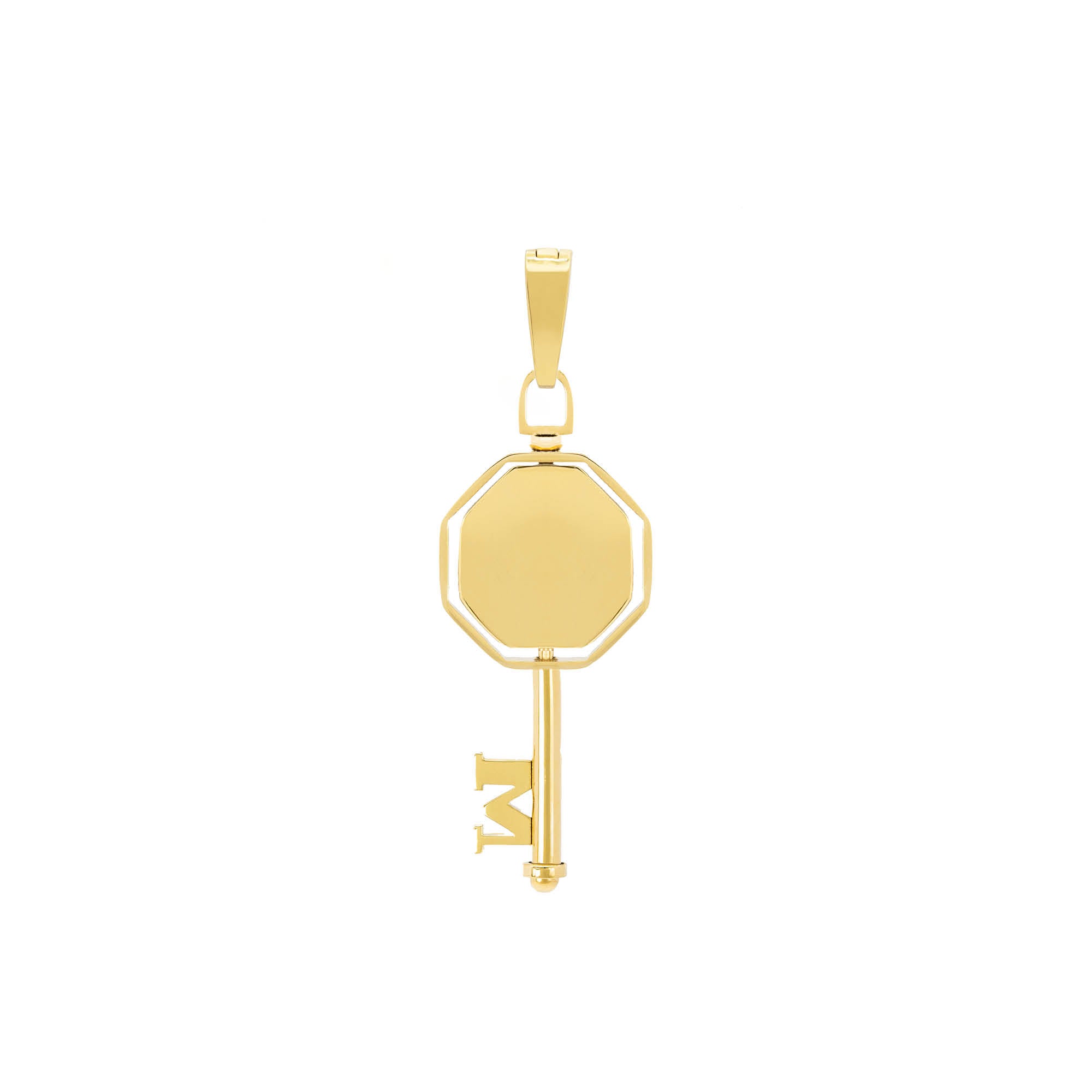 Muftieħ Spin Engravable κρεμαστό κόσμημα, χρυσό