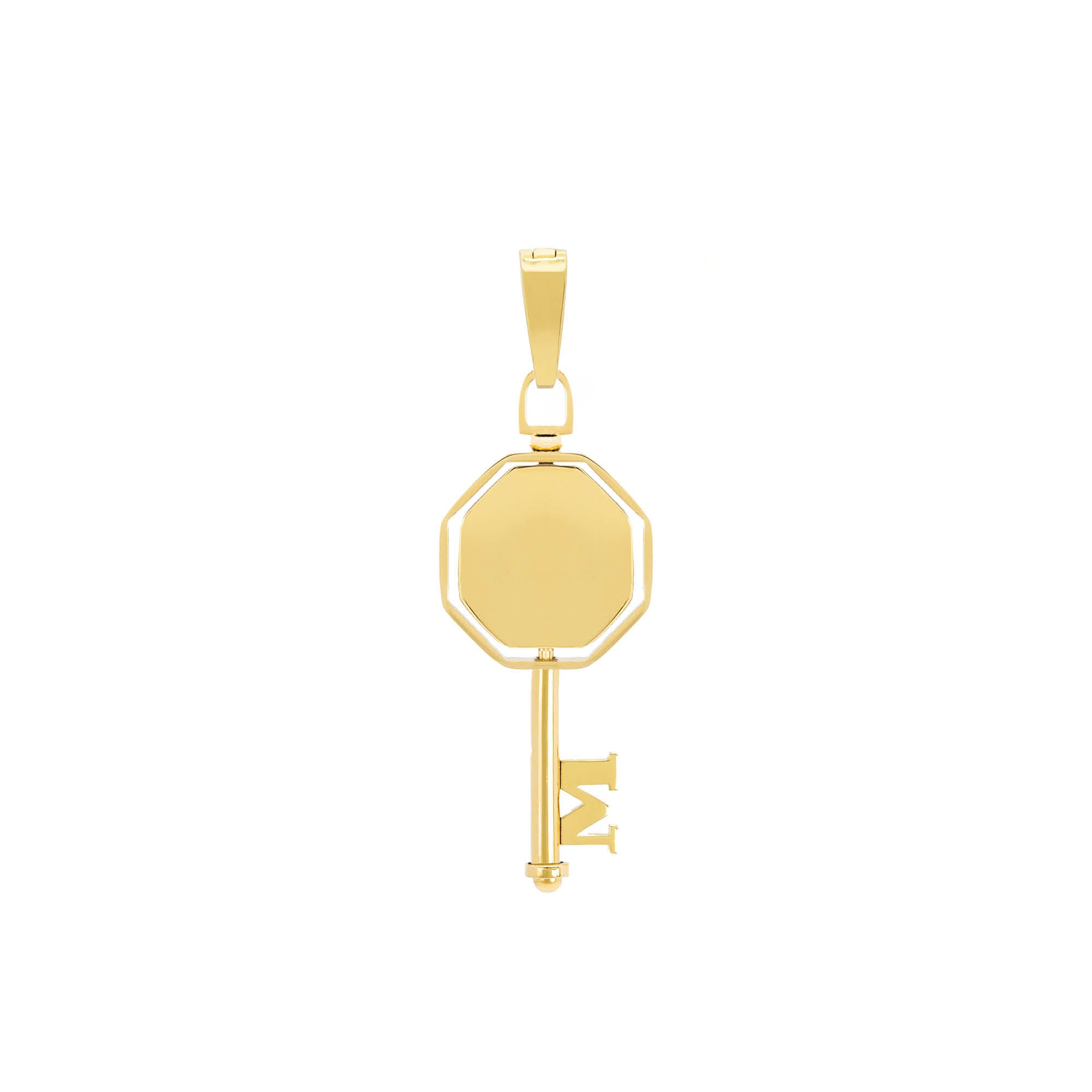 Muftieħ Spin Engravable κρεμαστό κόσμημα, χρυσό
