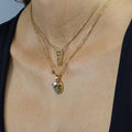 June Strength Dainty Signature Birthstone Necklace Set, Gold