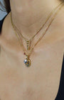June Strength Dainty Signature Birthstone Necklace Set, Gold