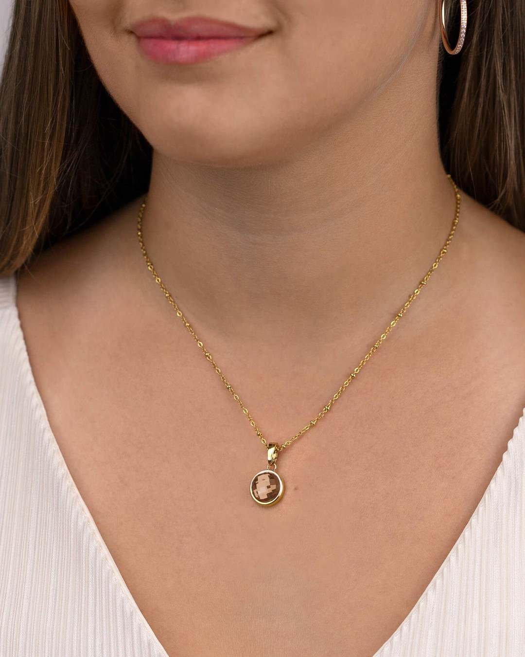October Signature Birthstone Necklace Set, Gold