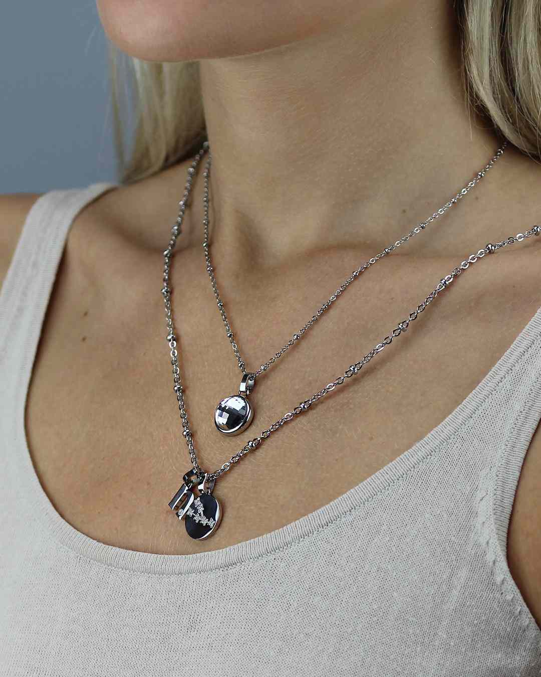 April Birthstone Hope Signature Pendant, Silver