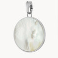 Protection Stone Mother Pearl Signature Statement Pendant, Silver