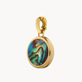 Fearlessness Stone Abalone Shell Signature Pendant, Gold