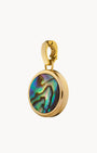 Fearlessness Stone Abalone Shell Signature Pendant, Gold