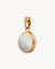 Mum Protection Stone Mother Pearl Signature Pendant, Gold