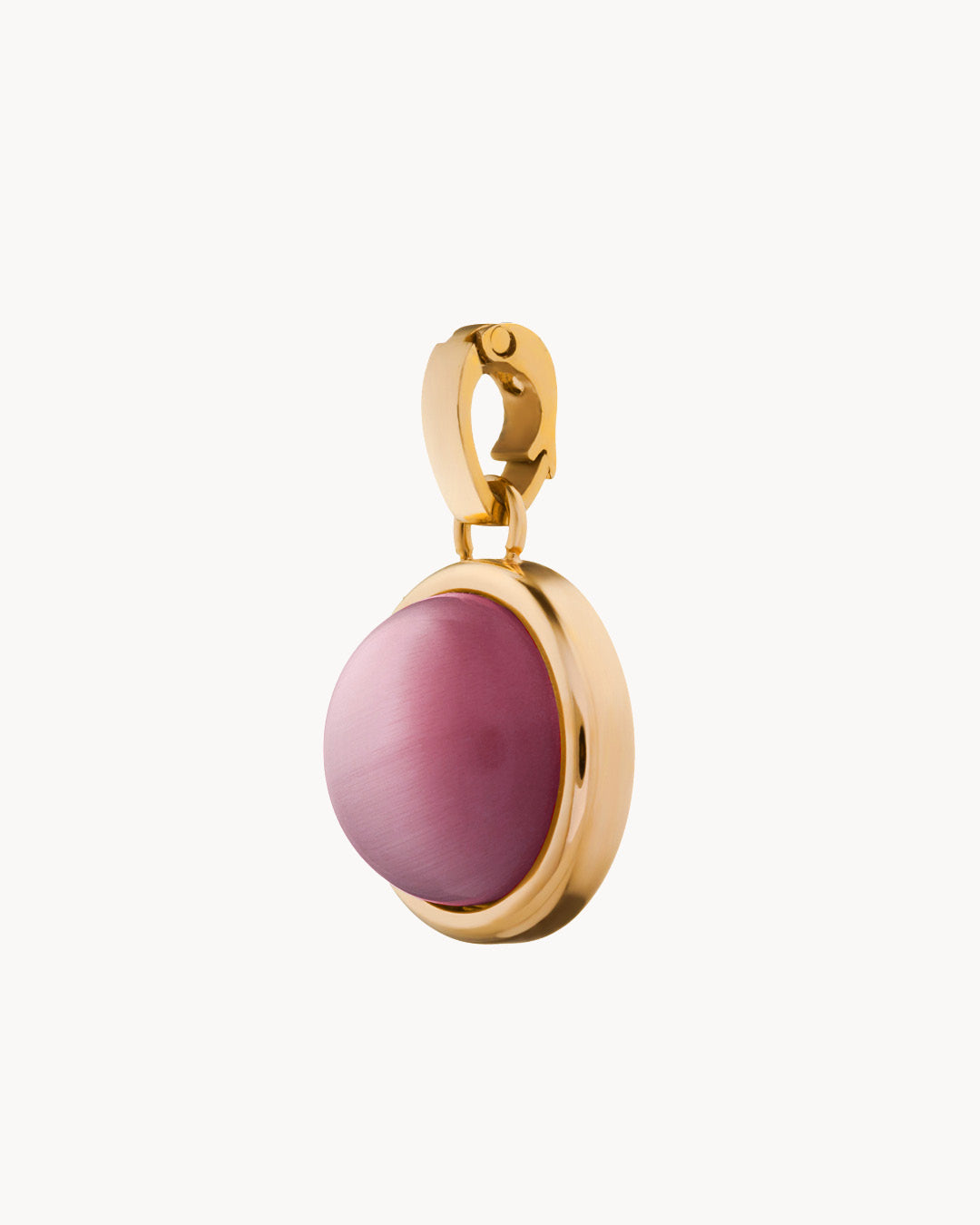 Admiration Stone Pink Cateye Signature Pendant, Gold