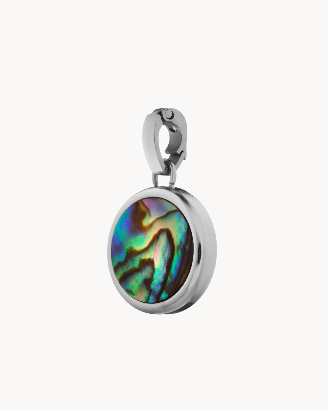 Fearlessness Stone Abalone Shell Signature Pendant, Silver