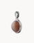 Creativity Stone Brown Cateye Signature Pendant, Silver