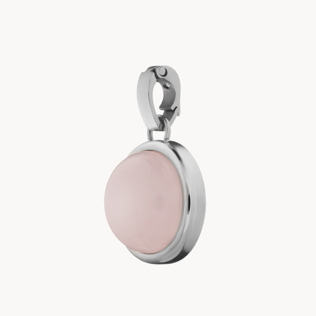 Kindness Stone Pink Quartz Signature Pendant, Silver