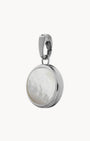 Protection Stone Mother Pearl Signature Pendant, Silver