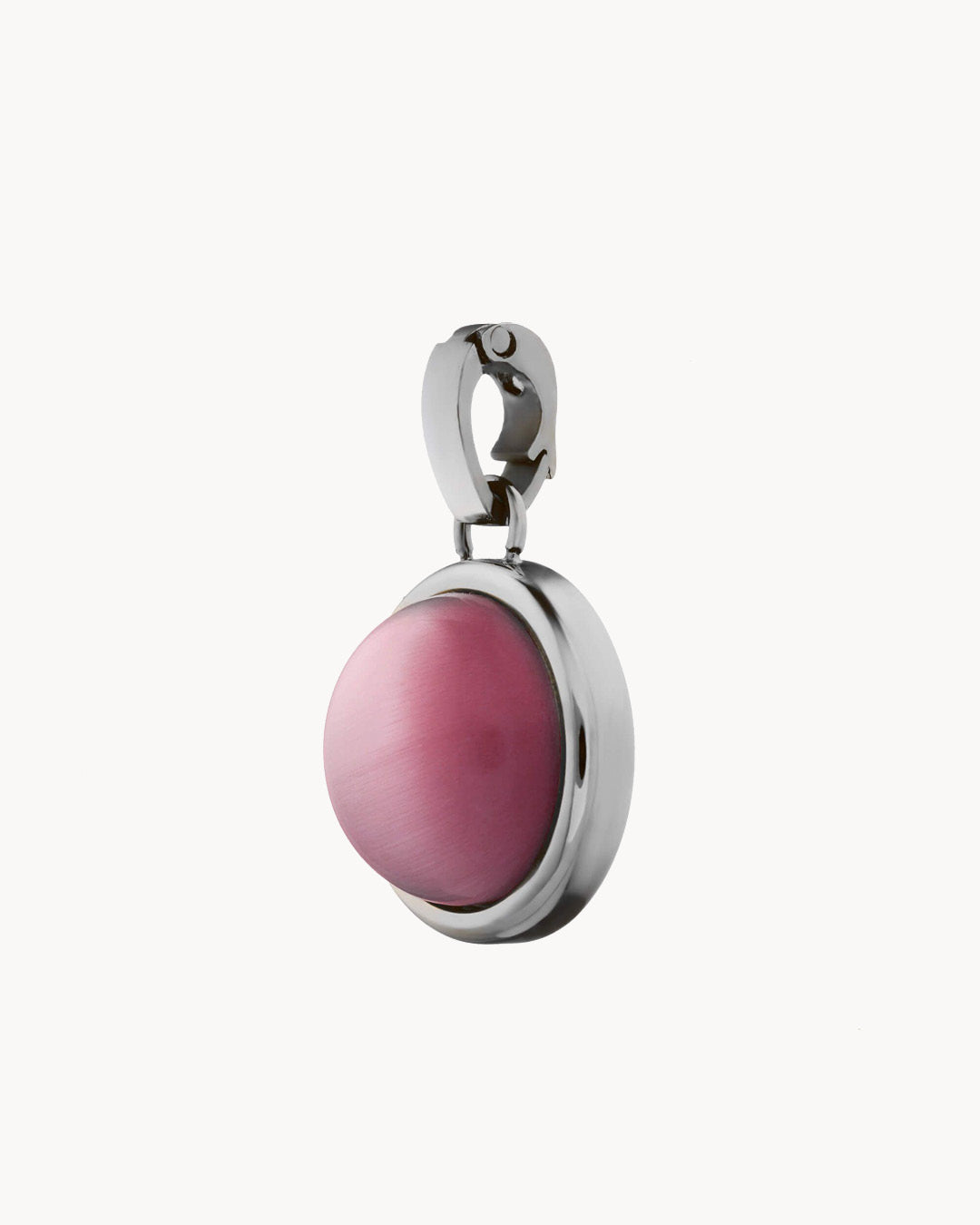 Admiration Stone Pink Cateye Signature Pendant, Silver