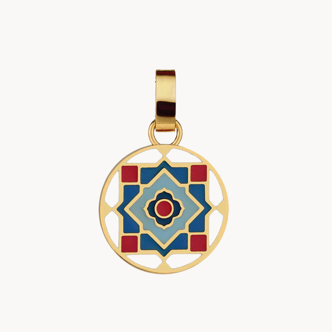 Geometric Maduma Pendant, Gold