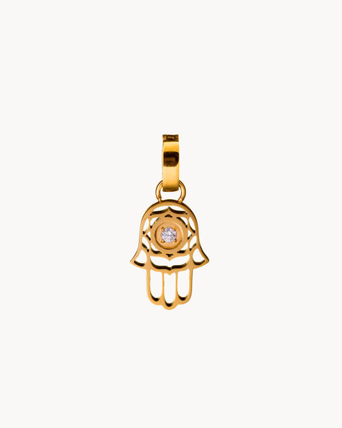 Hand of Fatima Pendant, Gold