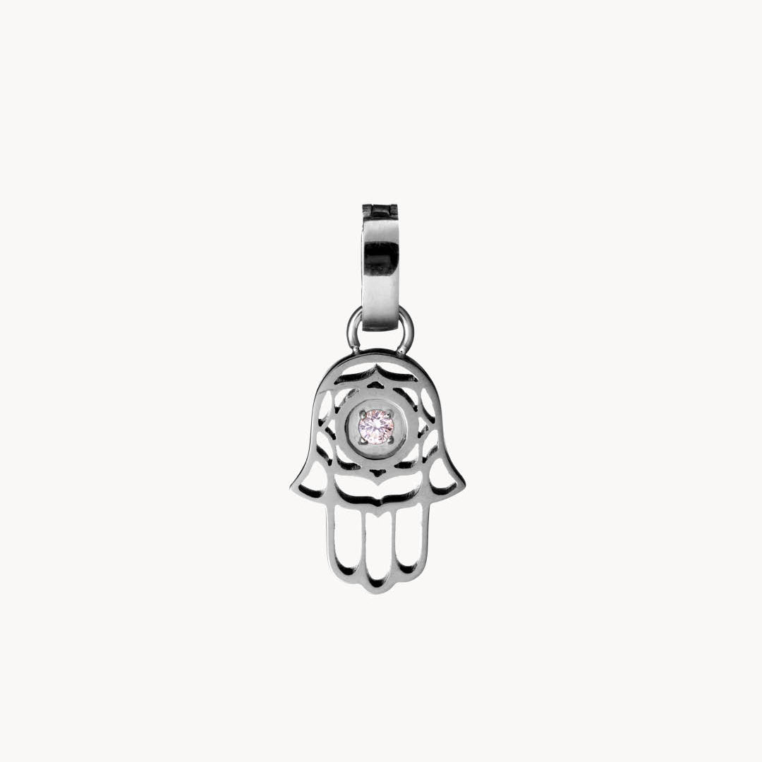 Hand of Fatima Pendant, Silver