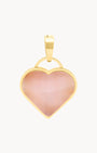 Pure Love Stone Blush Cateye Heart Pendant, Gold