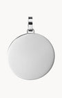 Medium Disc Engravable Pendant, Silver
