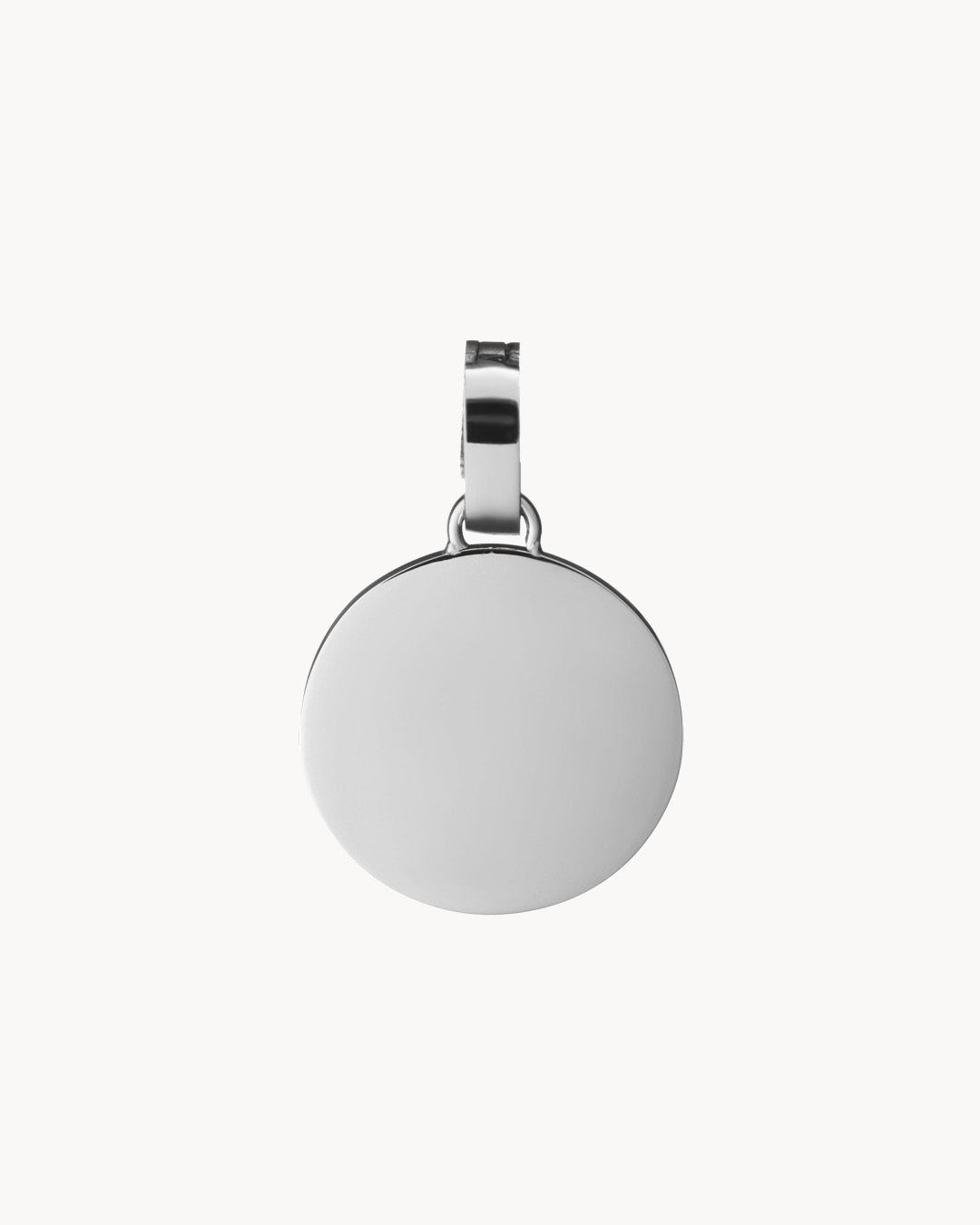 Dainty Disc Engravable Pendant, Silver
