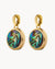 Fearlessness Stone Abalone Shell Signature Earring Pendants, Gold