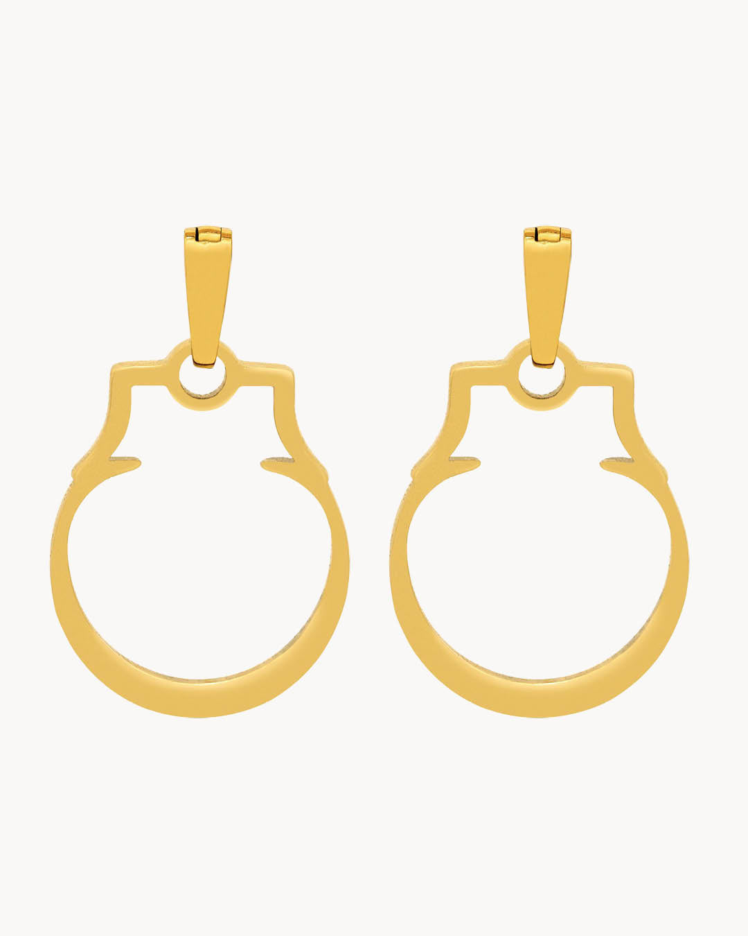 Classic Ħabbata Earring Pendants, Gold