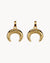 Dainty Crescent Horn Earring Pendants, Gold