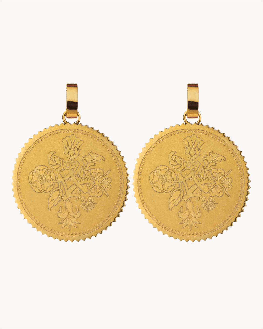 Six Pence Munita Earring Pendants, Gold
