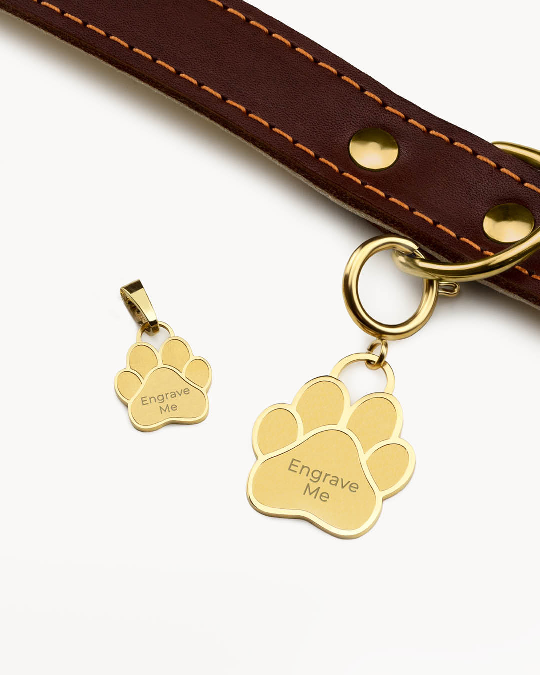 Pet & Friend Engravable Paw Set, Gold