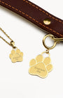 Pet & Friend Engravable Paw Necklace Set, Gold