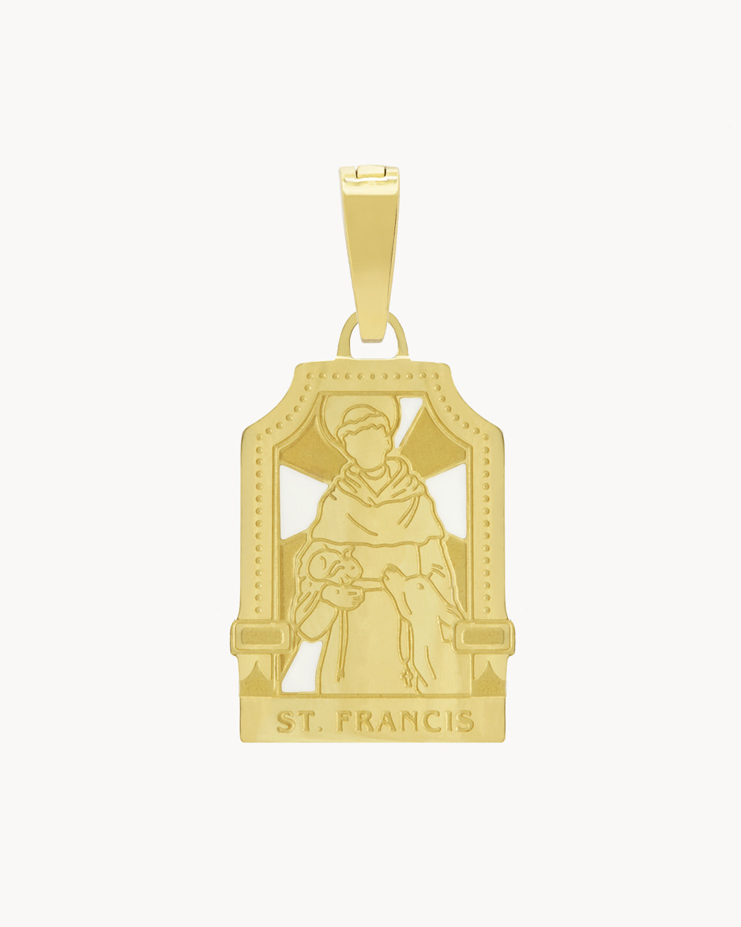 St Francis Pendant, Gold
