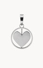 Heart Spin Engravable Pendant, Silver