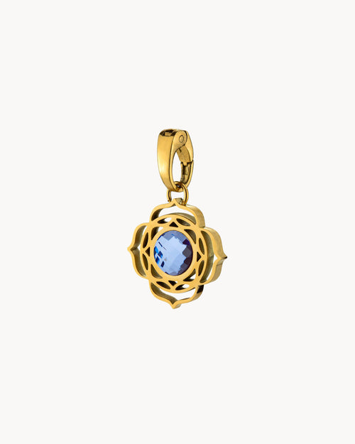 December Birthstone Uniqueness Blossom Pendant, Gold